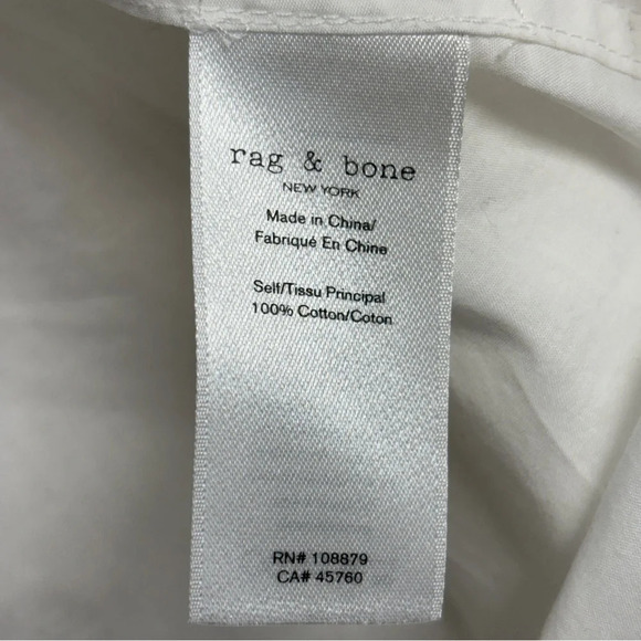 RAG & BONE | Miranda Voile Surplice Long Sleeve Blouse Top White Mininalist XS - Picture 5 of 8